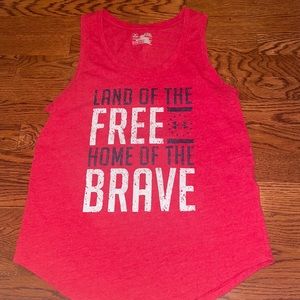Under Armour loose small tank top, fourth of July